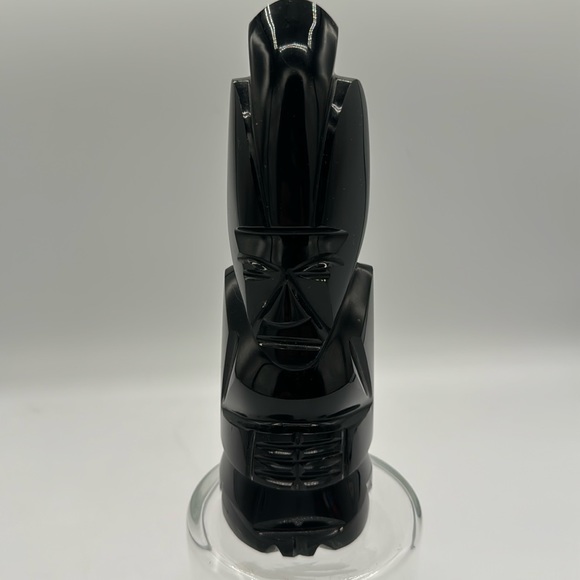 Obsidian Native Statue from Mexico. 7 1/2” tall - Picture 1 of 6